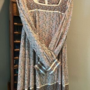 Gunne Sax Rare Cream Bishop Sleeve Sundress